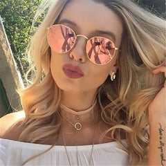 Luxury Brand Design Round Sunglasses Women