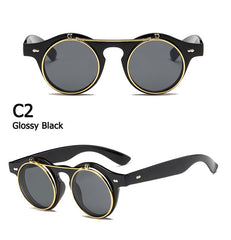 Fashion Vintage Round Retro SteamPunk Sunglasses