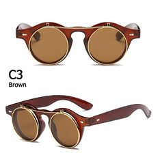 Fashion Vintage Round Retro SteamPunk Sunglasses