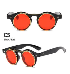 Fashion Vintage Round Retro SteamPunk Sunglasses