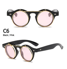 Fashion Vintage Round Retro SteamPunk Sunglasses