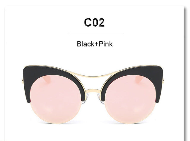 Stylish Female  Round Oversized Cat Eye Classic