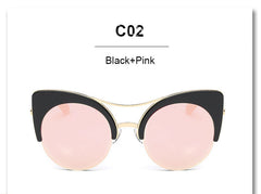 Stylish Female  Round Oversized Cat Eye Classic