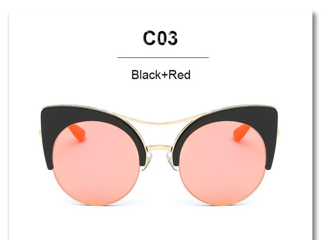 Stylish Female  Round Oversized Cat Eye Classic