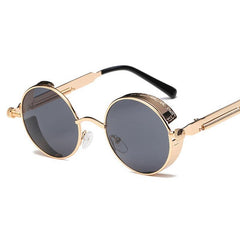 Metal Round Steampunk Sunglasses Men
