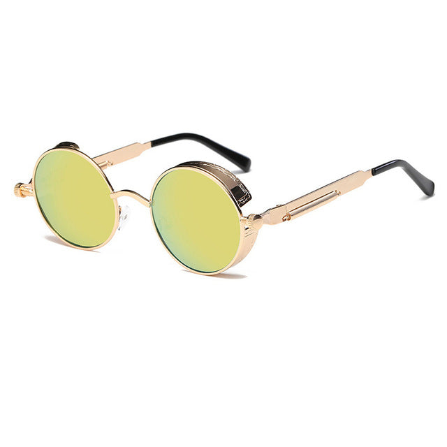 Metal Round Steampunk Sunglasses Men