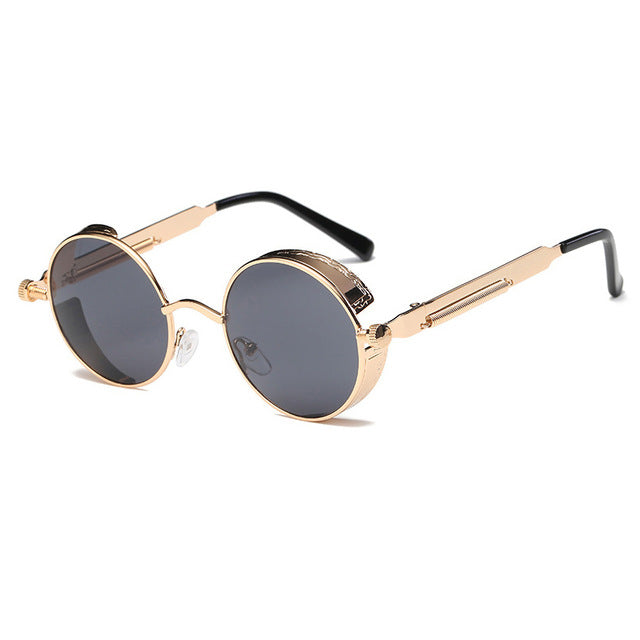Metal Round Steampunk Sunglasses Men