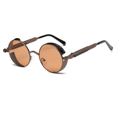 Metal Round Steampunk Sunglasses Men