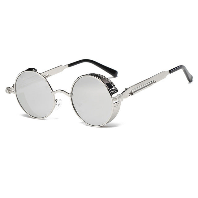 Metal Round Steampunk Sunglasses Men