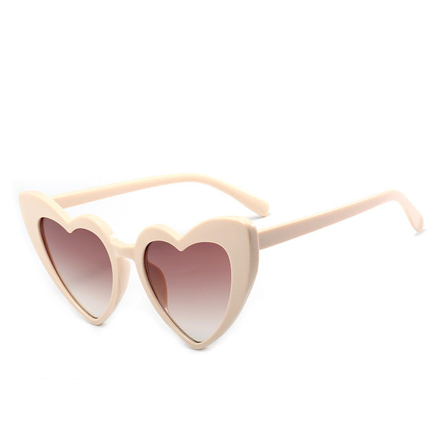 Heart Sunglasses Women brand designer Cat Eye Sun Glasses