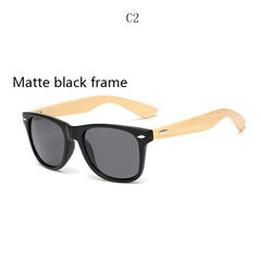 Retro Wood Sunglasses Men Bamboo