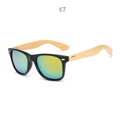 Retro Wood Sunglasses Men Bamboo