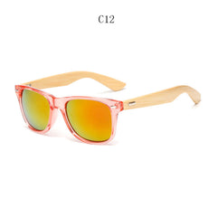 Retro Wood Sunglasses Men Bamboo