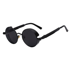 Mirror Lens Round Glasses Goggles Steampunk Sunglasses