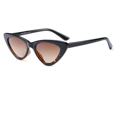 Cute sexy retro cat eye sunglasses women small black white