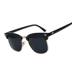Half Metal Sunglasses Men  Glasses Mirror