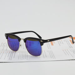 Half Metal Sunglasses Men  Glasses Mirror