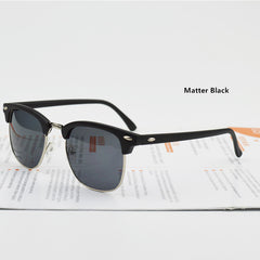 Half Metal Sunglasses Men  Glasses Mirror
