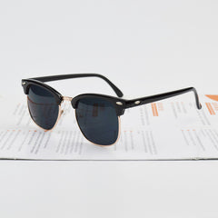 Half Metal Sunglasses Men  Glasses Mirror