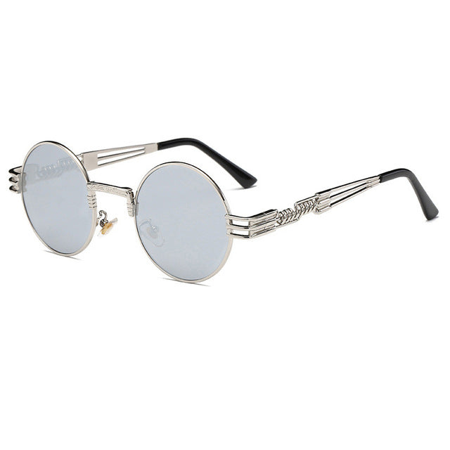 Steampunk Sunglasses Luxury Men Round Sun glass