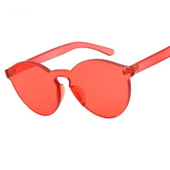 One Piece Lens Sunglasses Women Transparent Plastic Glasses