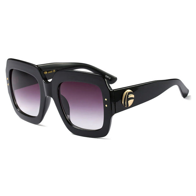 Oversized Square Sunglasses Women Luxury Red Green Sun Glasses