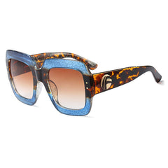Oversized Square Sunglasses Women Luxury Red Green Sun Glasses