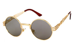 Gothic steampunk mirror sunglasses gold and black sun glasses