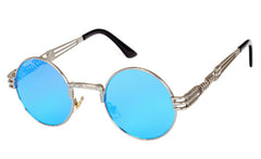Gothic steampunk mirror sunglasses gold and black sun glasses