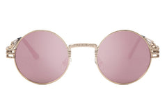 Gothic steampunk mirror sunglasses gold and black sun glasses