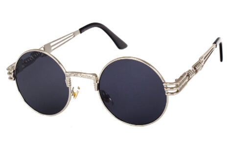 Gothic steampunk mirror sunglasses gold and black sun glasses