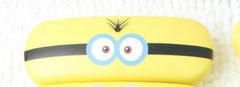 Cartoon Minions design Sunglasses Hard leather glasses Case