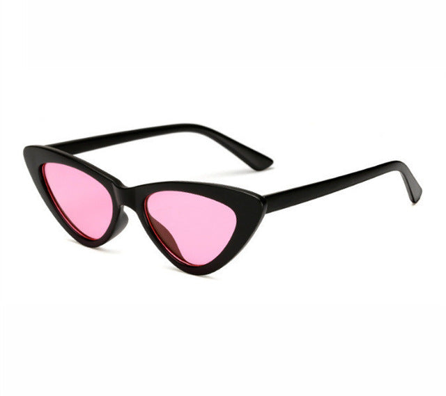 Cateye triangle cute sexy retro  women small black white vintage