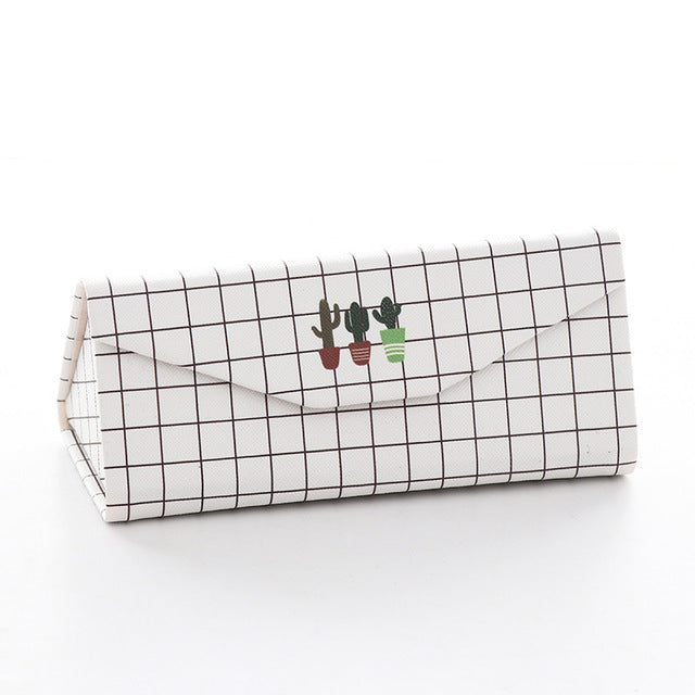 Sunglasses Case Protable Light Triangular Fold Glasses