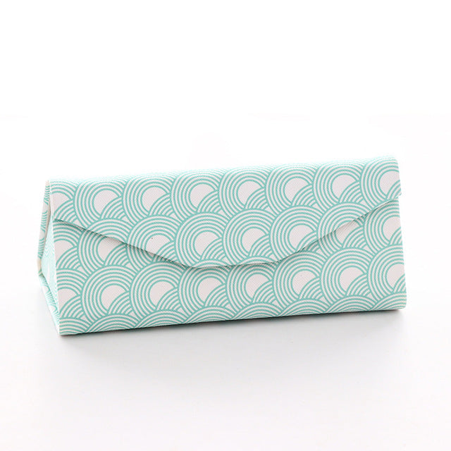 Sunglasses Case Protable Light Triangular Fold Glasses