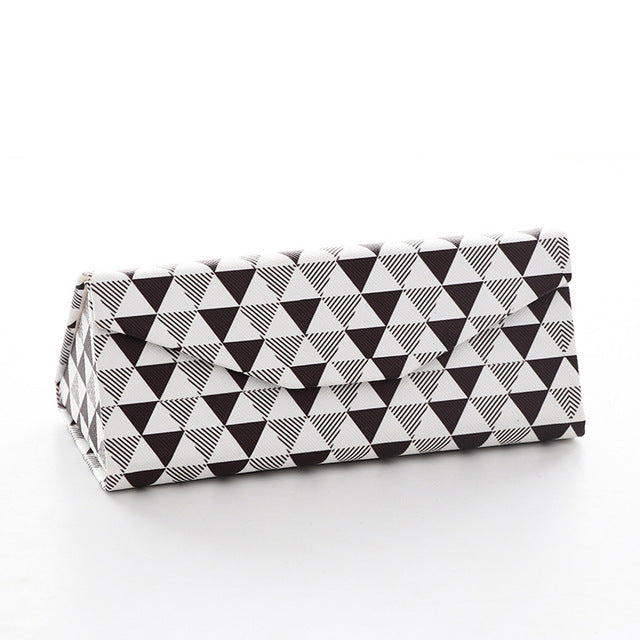 Sunglasses Case Protable Light Triangular Fold Glasses