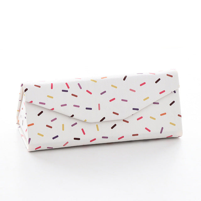 Sunglasses Case Protable Light Triangular Fold Glasses