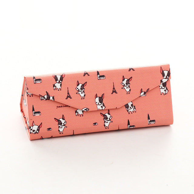 Sunglasses Case Protable Light Triangular Fold Glasses