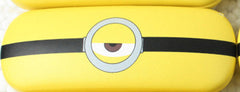 Cartoon Minions design Sunglasses Hard leather glasses Case