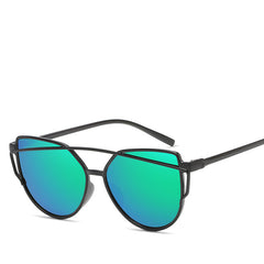 Fashion Brand Cat Eye Sunglasses Women Twin-Beams