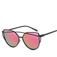 Fashion Brand Cat Eye Sunglasses Women Twin-Beams