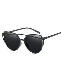 Fashion Brand Cat Eye Sunglasses Women Twin-Beams