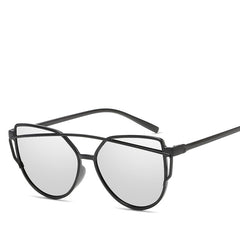 Fashion Brand Cat Eye Sunglasses Women Twin-Beams