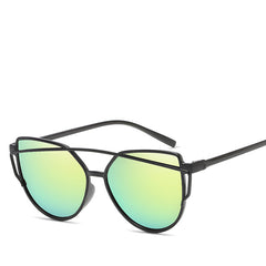 Fashion Brand Cat Eye Sunglasses Women Twin-Beams