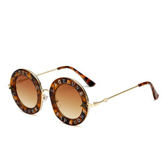 Vintage Small Bee Letter Round Sunglasses