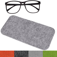 Useful Soft Felt Sunglasses Case Square Solid Color Easy Carry