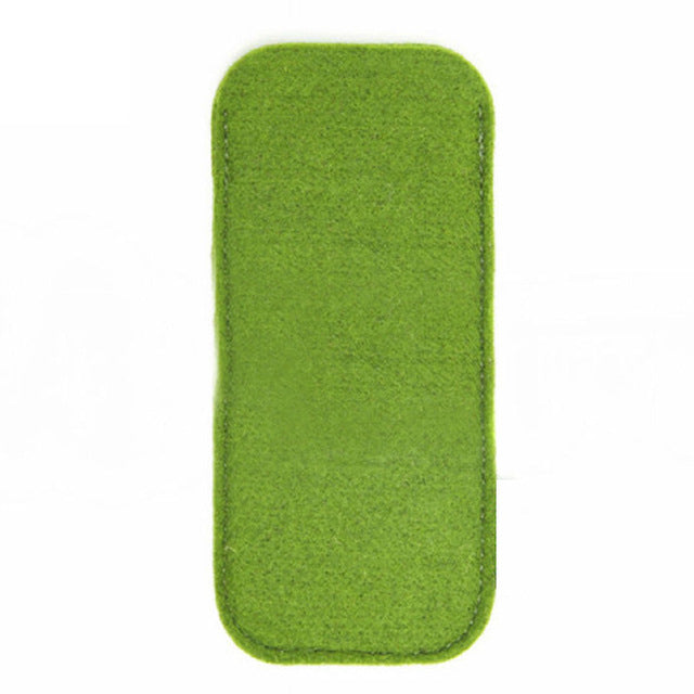Useful Soft Felt Sunglasses Case Square Solid Color Easy Carry