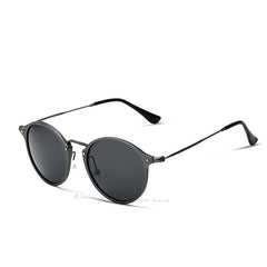 Fashion vintage Unisex Aviation Aluminum Round Polarized