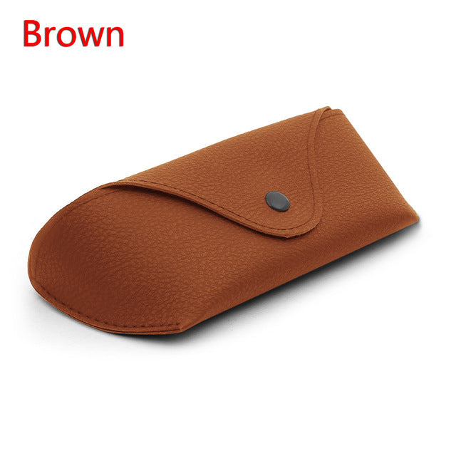 1PC Portable Durable PU Leather Professional Glasses Case Vintage