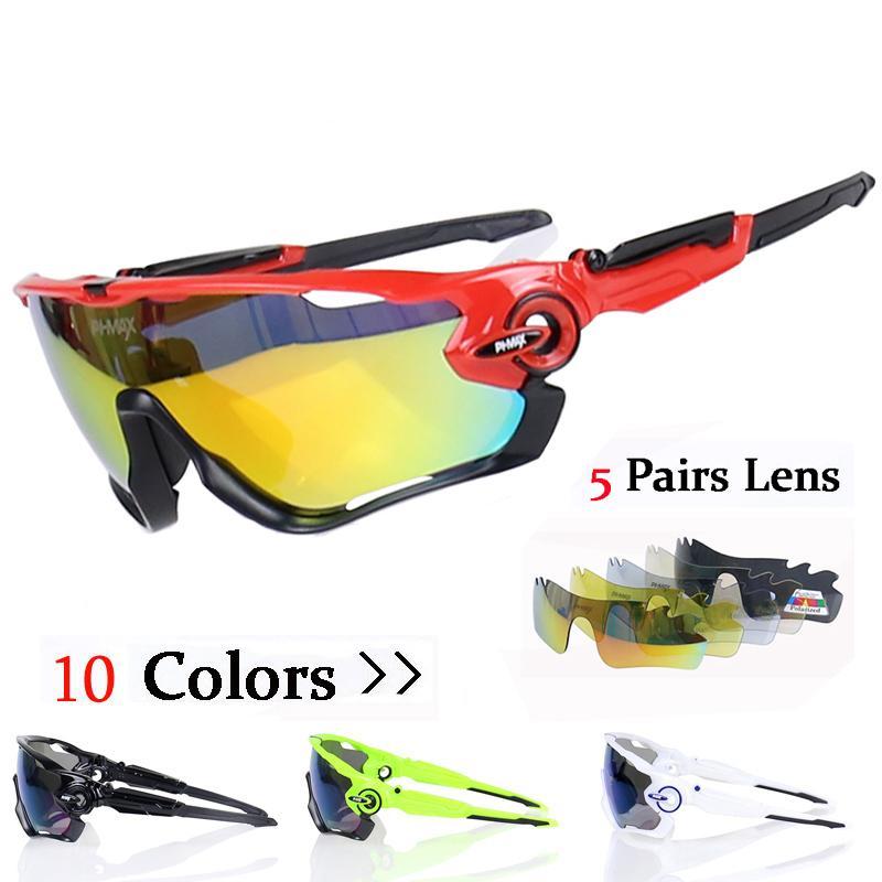 Polarized 5 Lens Cycling Eyewear MTB Bicycle Sun Glasses